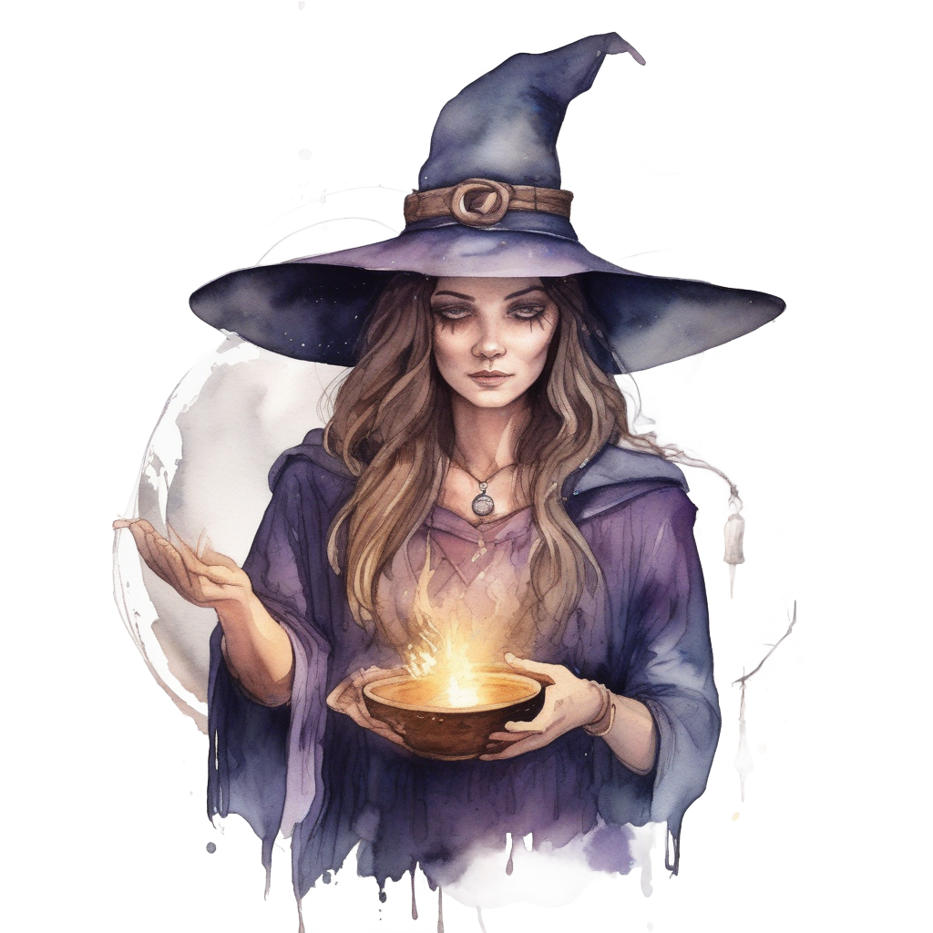 Witch Casting a Spell